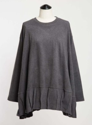 画像1: gomme　ウォームドッキングＴ　2；チャコール　サイズ；M (1)