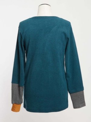 画像2: gomme　ウォームドッキングＴ　1；グリーン　　サイズ；M (2)