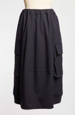 画像3: gomme　カーゴポケットスカート 　　1；紺　サイズ；M (3)