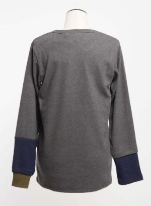 画像3: gomme　ウォームドッキングＴ　2；チャコール　サイズ；M (3)