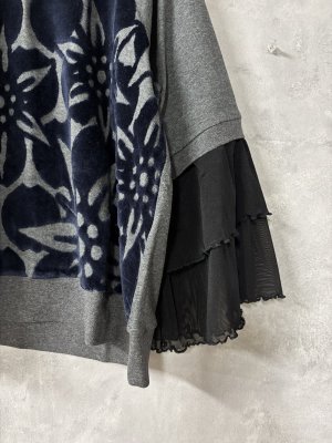 画像2: gomme　フリルカフスＴ　2；グレー　サイズ；M (2)