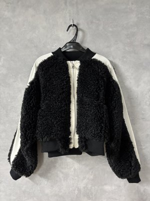 画像1: gomme　ボアジャンパー　2；黒　サイズ；M (1)