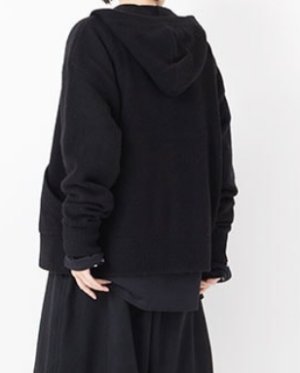 画像2: Veritecoeur     　フーディージップニット　　カラー；BLACK　 サイズ；F (2)