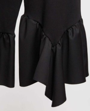 画像3: gomme　ヘムギャザーパンツ 　3；黒　　サイズ；M (3)