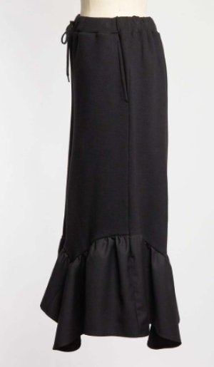 画像4: gomme　ヘムギャザーパンツ 　3；黒　　サイズ；M (4)