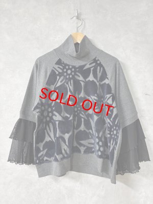 画像1: gomme　フリルカフスＴ　2；グレー　サイズ；M (1)