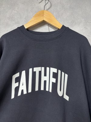 画像3: ALL HOURS   10.0OZ Big Silhouette Sweat Faithful    D.NAVY      サイズ;1 (3)
