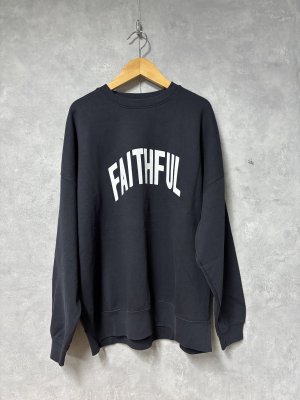画像1: ALL HOURS   10.0OZ Big Silhouette Sweat Faithful    D.NAVY      サイズ;1 (1)