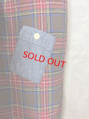 画像8: 2025   快晴堂　　Girl’s　タータンチェック　ハイネックロングプルオーバー　3；レッド系　　サイズ；F (8)