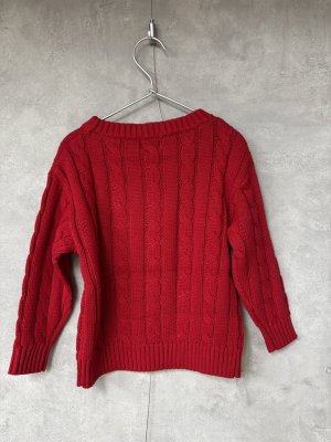 画像3: 2025秋冬　GC　 GROOVY ケーブルアミ クルーネックニット　　5；赤 (3)