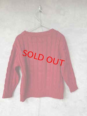 画像3: 40%OFFGC　 GROOVY ケーブルアミ クルーネックニット　　5；赤 (3)