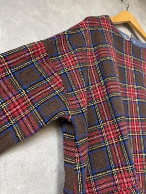 画像3: 2025   快晴堂　　Girl’s　タータンチェック　ワンピース　　3；レッド系　　サイズ；F (3)