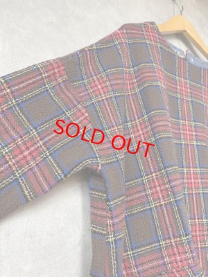 画像3: 2025   快晴堂　　Girl’s　タータンチェック　ワンピース　　3；レッド系　　サイズ；F (3)