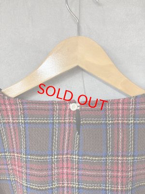 画像4: 2025   快晴堂　　Girl’s　タータンチェック　ワンピース　　3；レッド系　　サイズ；F (4)