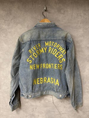 画像2: 2025秋冬　DENIMDUNGAREE  　　エアデニム シシュウ JK　　44；淡ブルー (2)