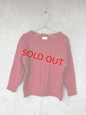 画像1: 40%OFFGC　 GROOVY ケーブルアミ クルーネックニット　　5；赤 (1)