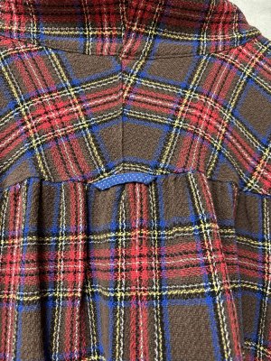 画像6: 2025   快晴堂　　Girl’s　タータンチェック　ハイネックロングプルオーバー　3；レッド系　　サイズ；F (6)