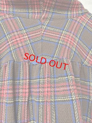 画像6: 2025   快晴堂　　Girl’s　タータンチェック　ハイネックロングプルオーバー　3；レッド系　　サイズ；F (6)