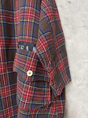 画像2: 2025   快晴堂　　Girl’s　タータンチェック　ハイネックロングプルオーバー　3；レッド系　　サイズ；F (2)