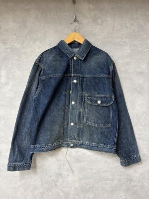 画像1: 2025秋冬　DENIMDUNGAREE  　　エアデニム シシュウ JK　　14；ブルー (1)