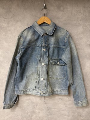 画像1: 2025秋冬　DENIMDUNGAREE  　　エアデニム シシュウ JK　　44；淡ブルー (1)