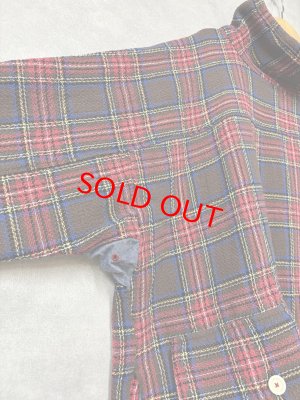 画像4: 2025   快晴堂　　Girl’s　タータンチェック　ハイネックロングプルオーバー　3；レッド系　　サイズ；F (4)