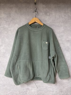 画像1: 2025   快晴堂　　フリースプルオーバー　　4；グリーン系　サイズ；F (1)