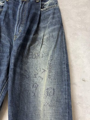 画像5: 2025秋冬　DENIMDUNGAREE  　 エアリーデニム　ラクガキ　イージー　PN 　4；紺 (5)