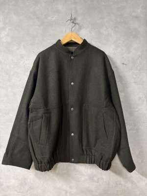 画像1: Veritecoeur     ウールフラノブルゾン　KHAKI　　サイズ；F (1)