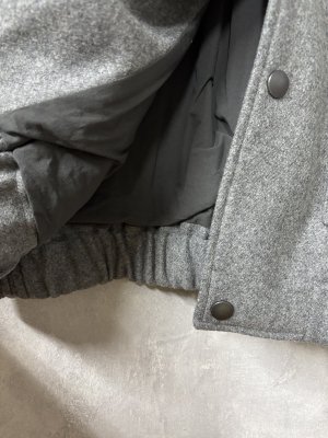 画像3: Veritecoeur     ウールフラノブルゾン  GRAY   サイズ;F (3)