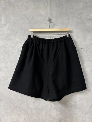 画像1: Veritecoeur     ウールフラノショーツ  BLACK  サイズ;F (1)