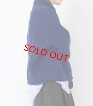 画像2: Veritecoeur    ハンドニットハイネックプルオーバー　　　NAVY　　サイズ；F (2)