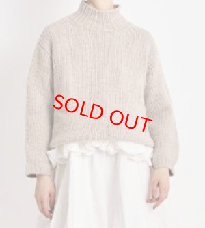 画像3: Veritecoeur    ハンドニットハイネックプルオーバー　　　BEIGE　サイズ；F (3)