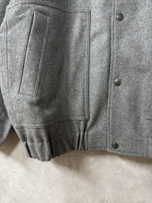 画像2: Veritecoeur     ウールフラノブルゾン  GRAY   サイズ;F (2)