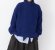 画像1: Veritecoeur    ハンドニットハイネックプルオーバー   NAVY  サイズ;F (1)