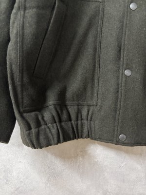 画像2: Veritecoeur     ウールフラノブルゾン　KHAKI　　サイズ；F (2)