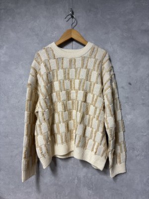 画像1: YARRA 　フリンジニットプルオーバー　　02；アイボリー　　FREE (1)