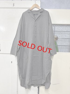 画像1: Veritecoeur    ダディチェックシャツ　　GRAY CHECK　　サイズ；F (1)