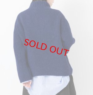 画像3: Veritecoeur    ハンドニットハイネックプルオーバー　　　NAVY　　サイズ；F (3)