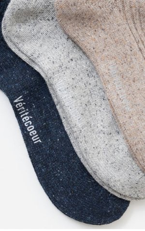 画像2: Veritecoeur   MIX RIB SOCKS     (2)