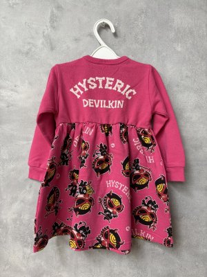 画像3: MY FIRST HYSTERIC DEVILKIN総柄　裏毛ワンピース　　26；マゼンタ (3)