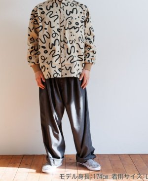 画像6: MakeYourDay　　無地タックバルーンパンツ　(おとなサイズ)　　カラー；チャコール (6)