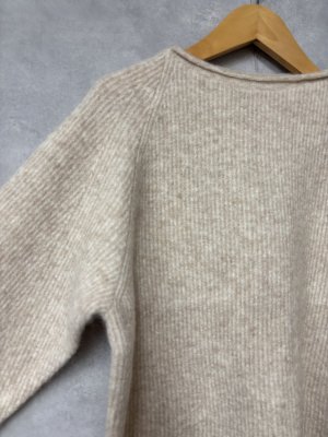 画像2: doux bleu　ラマ畦プルオーバー　20；ベージュ　サイズ；FREE (2)