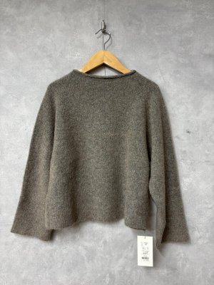 画像1: doux bleu　ラマ畦プルオーバー　6；ブラウン　サイズ；FREE (1)