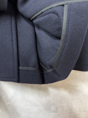 画像4: grin　ソフトウールビーバーハーフコート　　　490；ネイビー　　サイズ；2 (4)