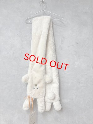 画像2: 2025秋冬 　GTH　オメカシ ウサギ マフラー　1；白　サイズ；F (2)