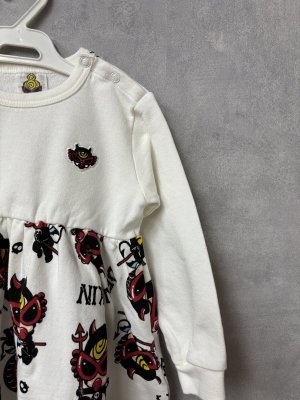 画像2: MY FIRST HYSTERIC DEVILKIN総柄　裏毛ワンピース　　00；ホワイト (2)