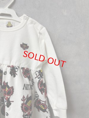 画像2: MY FIRST HYSTERIC DEVILKIN総柄　裏毛ワンピース　　00；ホワイト (2)