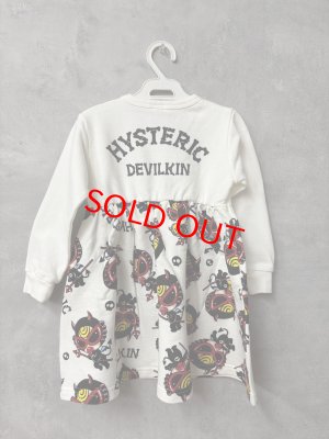 画像3: MY FIRST HYSTERIC DEVILKIN総柄　裏毛ワンピース　　00；ホワイト (3)
