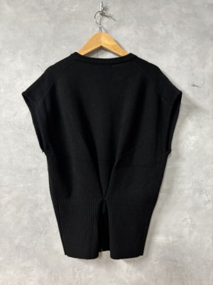 画像4: doux bleu　バックタック ニットベスト　　99；ブラック　サイズ；FREE (4)